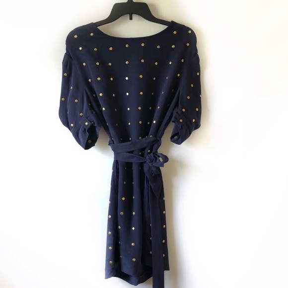 Alice by Temperley Navy Studded Mini Lila Dress 4 - Picture 2 of 7